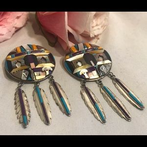 🔆 Vintage Sterling silver dangling earrings